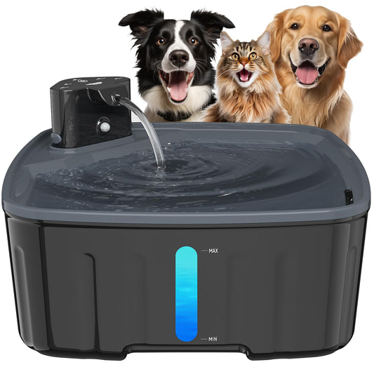 Kittyspout Dog Water Fountain for Large Dogs, 2.1Gal/8L/230oz Pet Water Fountain with Intelligent Mode, Ultra Quiet, BPA-Free,Battery Operated