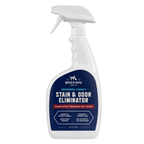Rocco & Roxie Supply Co. Stain & Odor Eliminator for Strong Odor, 32oz Enzyme Pet Odor Eliminator for Home