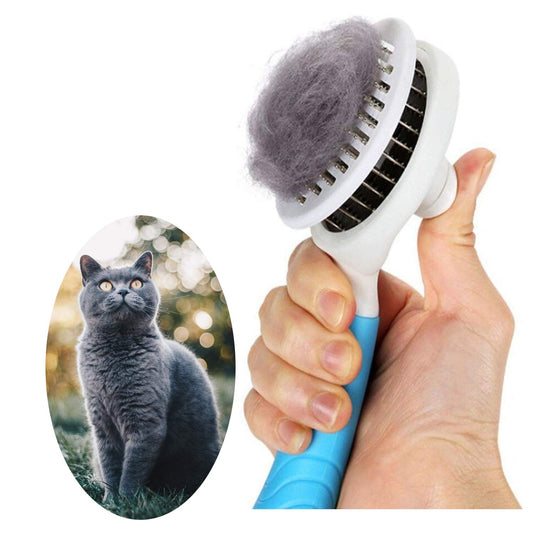 Cat Grooming Brush, Self Cleaning Slicker Brushes for Dogs Cats Pet Grooming Brush Tool Gently Removes Loose Undercoat